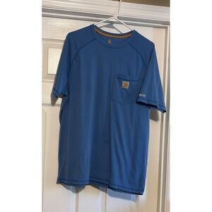Men's Carhartt T Shirt Size Large, Blue Carhartt T Shirt, Work Shirts